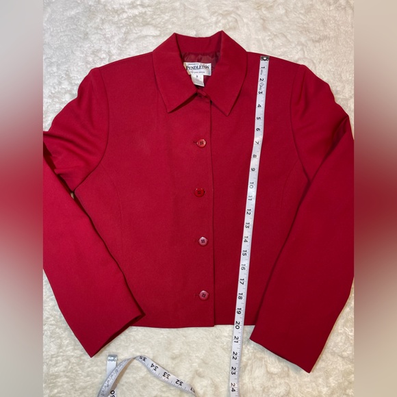 Vintage Pendleton size 6 red skirt set - Picture 7 of 12